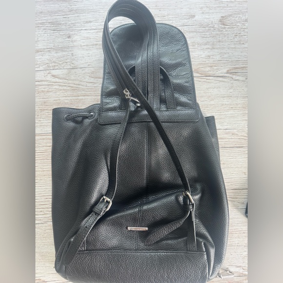 Rebecca Minkoff Bryn Black Leather Backpack Purse Handbag Bag - Picture 4 of 10